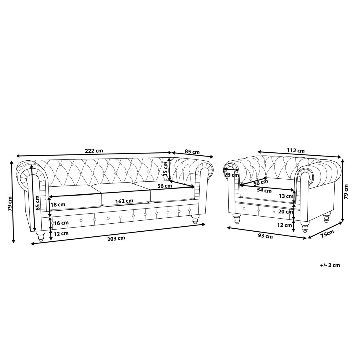 Marlow Home Co. Eager 2 Piece Sofa Set Wayfair.co.uk